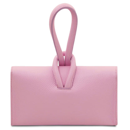 The Tropical Duchess Tuscany Leather Clutch Bag TL141990 in Ballet Pink