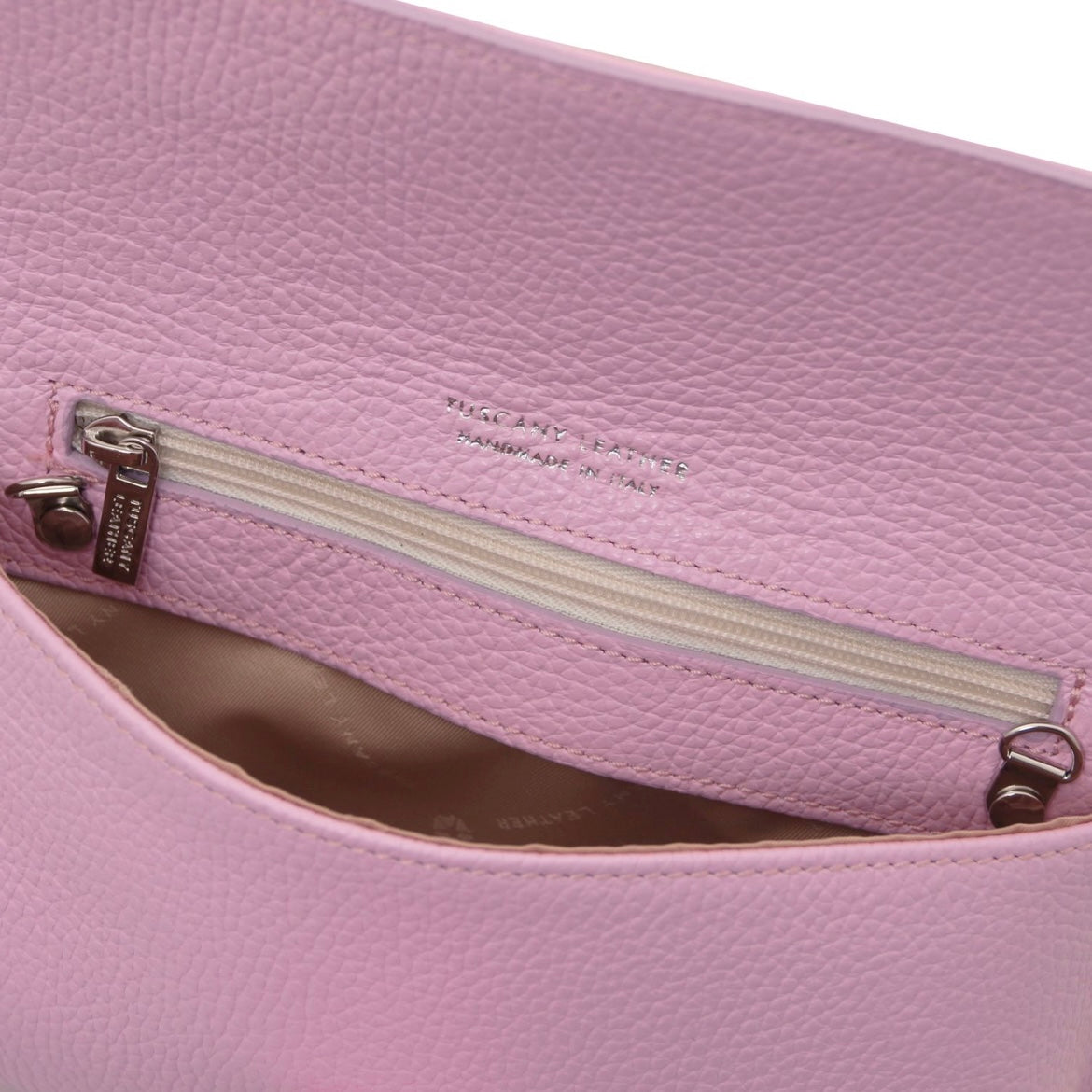 The Tropical Duchess Tuscany Leather Clutch Bag TL141990 in Ballet Pink