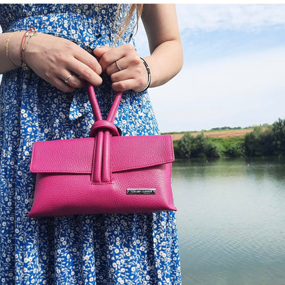 The Tropical Duchess Tuscany Leather Clutch Bag TL141990 in Ballet Pink