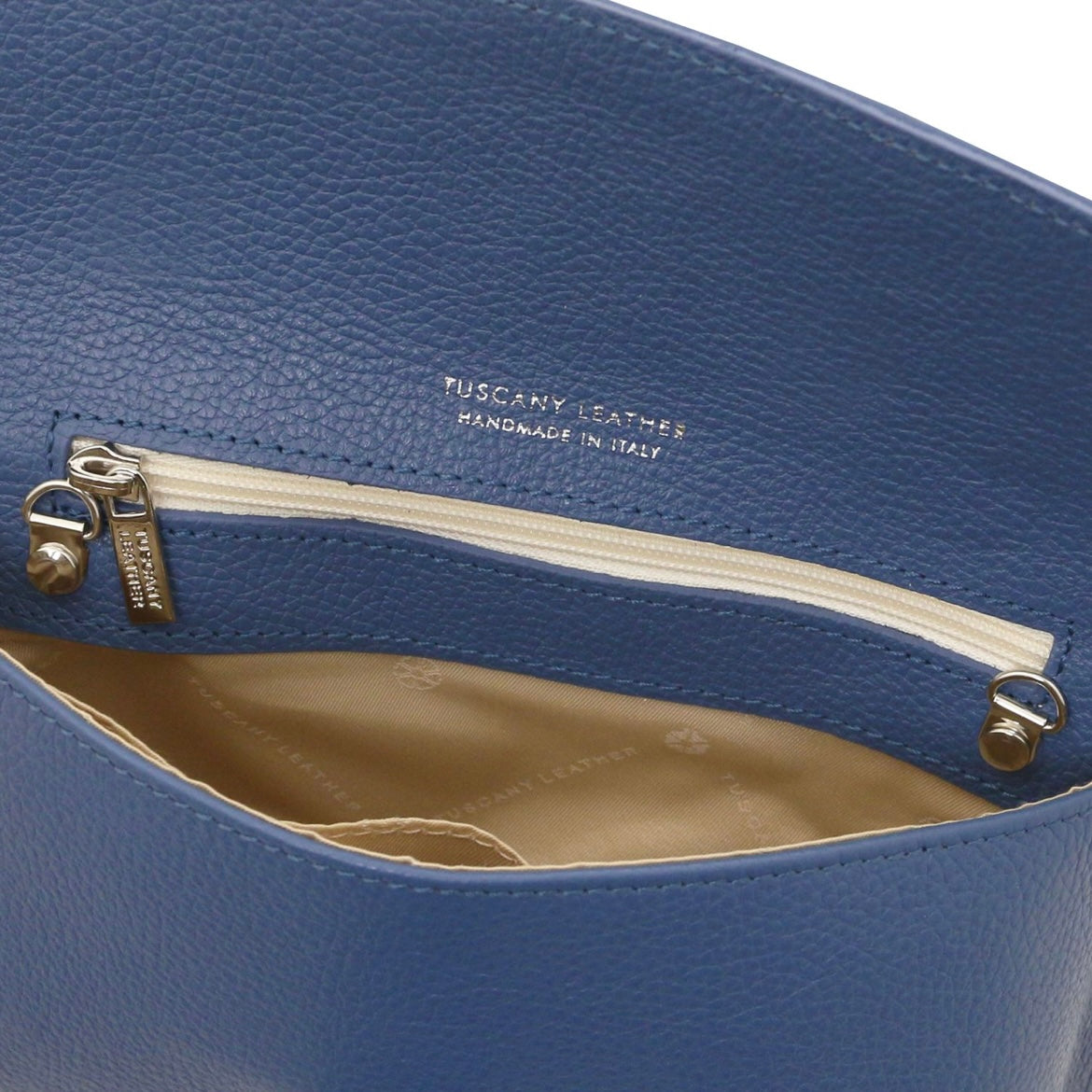 The Tropical Duchess Tuscany Leather Clutch Bag TL141990 in Denim