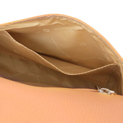 The Tropical Duchess Tuscany Leather Clutch Bag TL141990 in Apricot