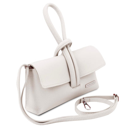 The Tropical Duchess Tuscany Leather Clutch Bag TL141990 in White
