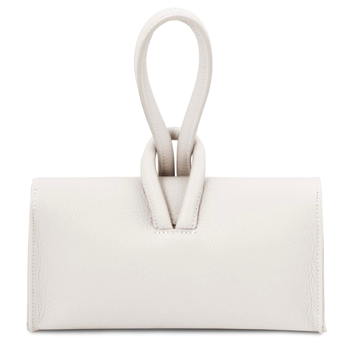 The Tropical Duchess Tuscany Leather Clutch Bag TL141990 in White
