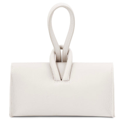 The Tropical Duchess Tuscany Leather Clutch Bag TL141990 in White