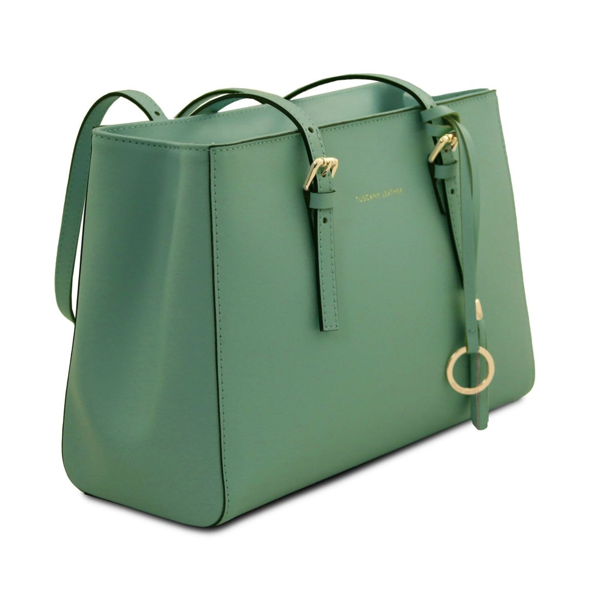 The Tropical Duchess Tuscany Leather Shoulder bag TL BAG TL142037 in Mint Green