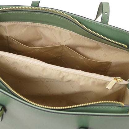 The Tropical Duchess Tuscany Leather Shoulder bag TL BAG TL142037 in Mint Green