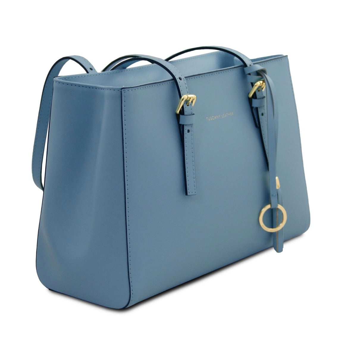 The Tropical Duchess Tuscany Leather Shoulder bag TL BAG TL142037 in Denim