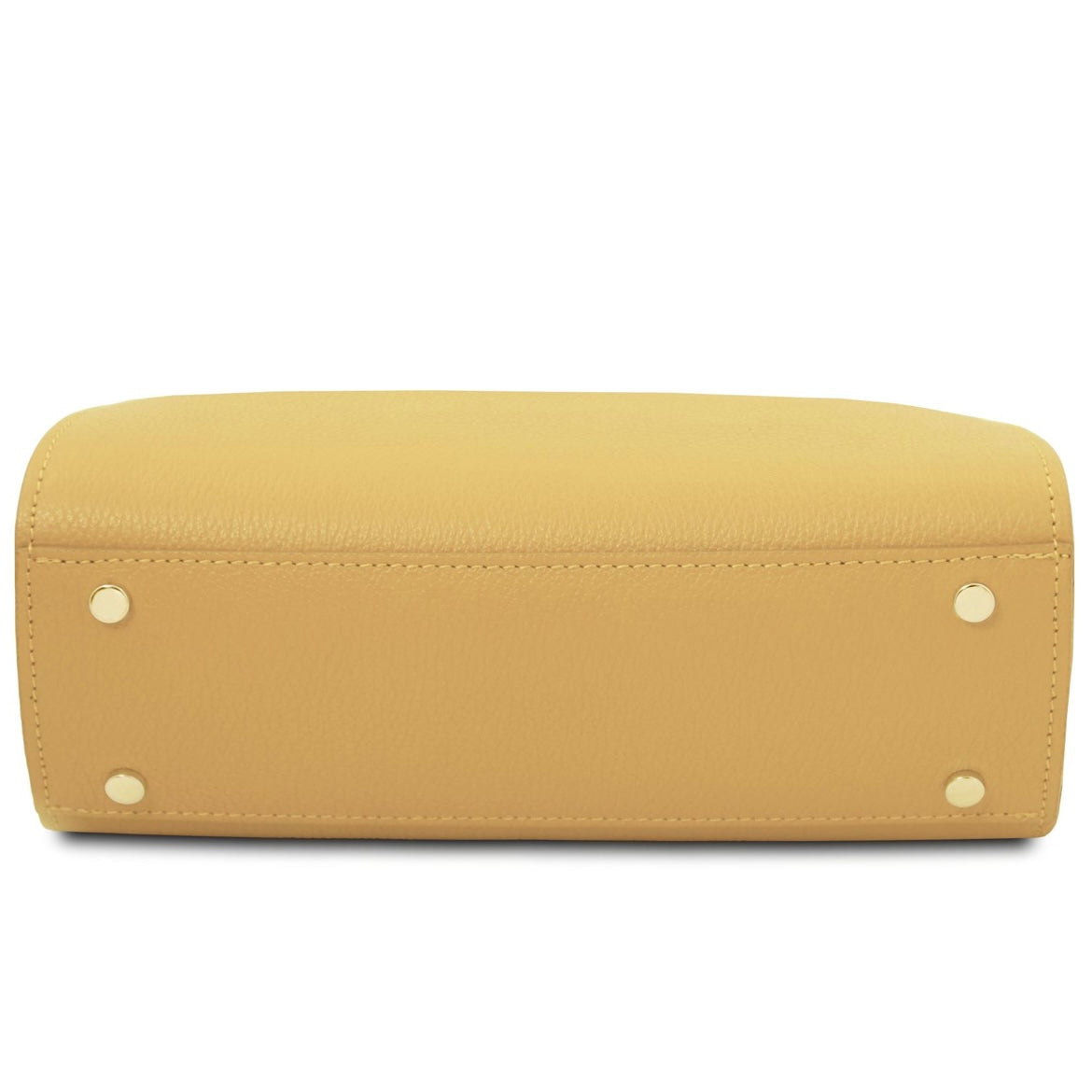 The Tropical Duchess Tuscany Leather Tote MAISY TL142455 in Pastel Yelllow