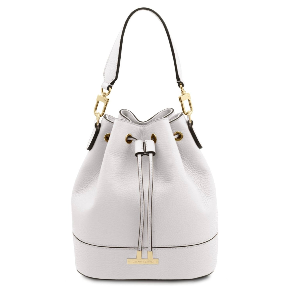 The Tropical Duchess Tuscany Leather Bucket bag TL BAG TL142146 in White
