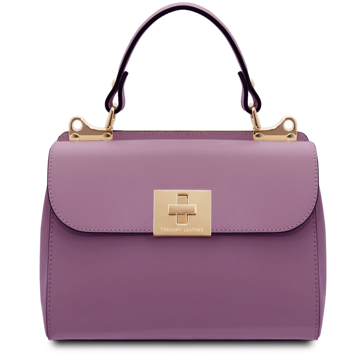 The Tropical Duchess Tuscany Leather Armonia Leather Handbag in Lilac TL142286