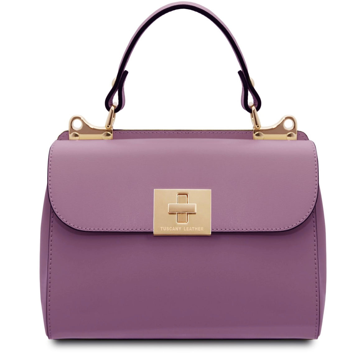 The Tropical Duchess Tuscany Leather Armonia Leather Handbag in Lilac TL142286