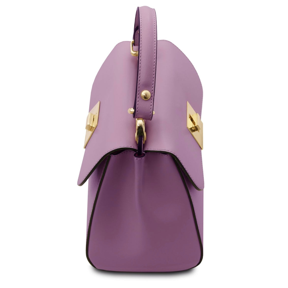 The Tropical Duchess Tuscany Leather Armonia Leather Handbag in Lilac TL142286