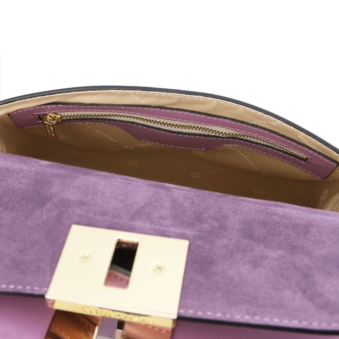 The Tropical Duchess Tuscany Leather Armonia Leather Handbag in Lilac TL142286