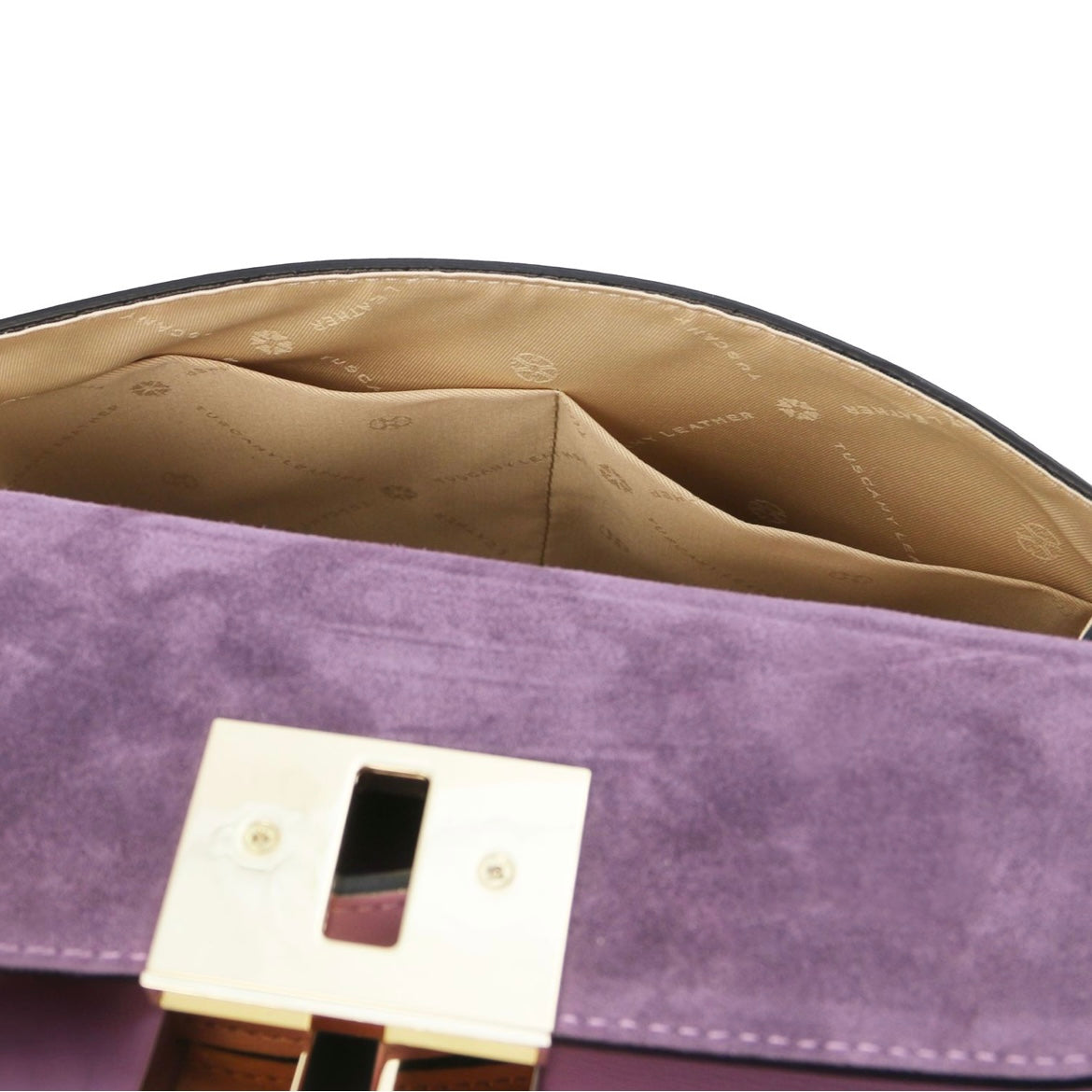 The Tropical Duchess Tuscany Leather Armonia Leather Handbag in Lilac TL142286