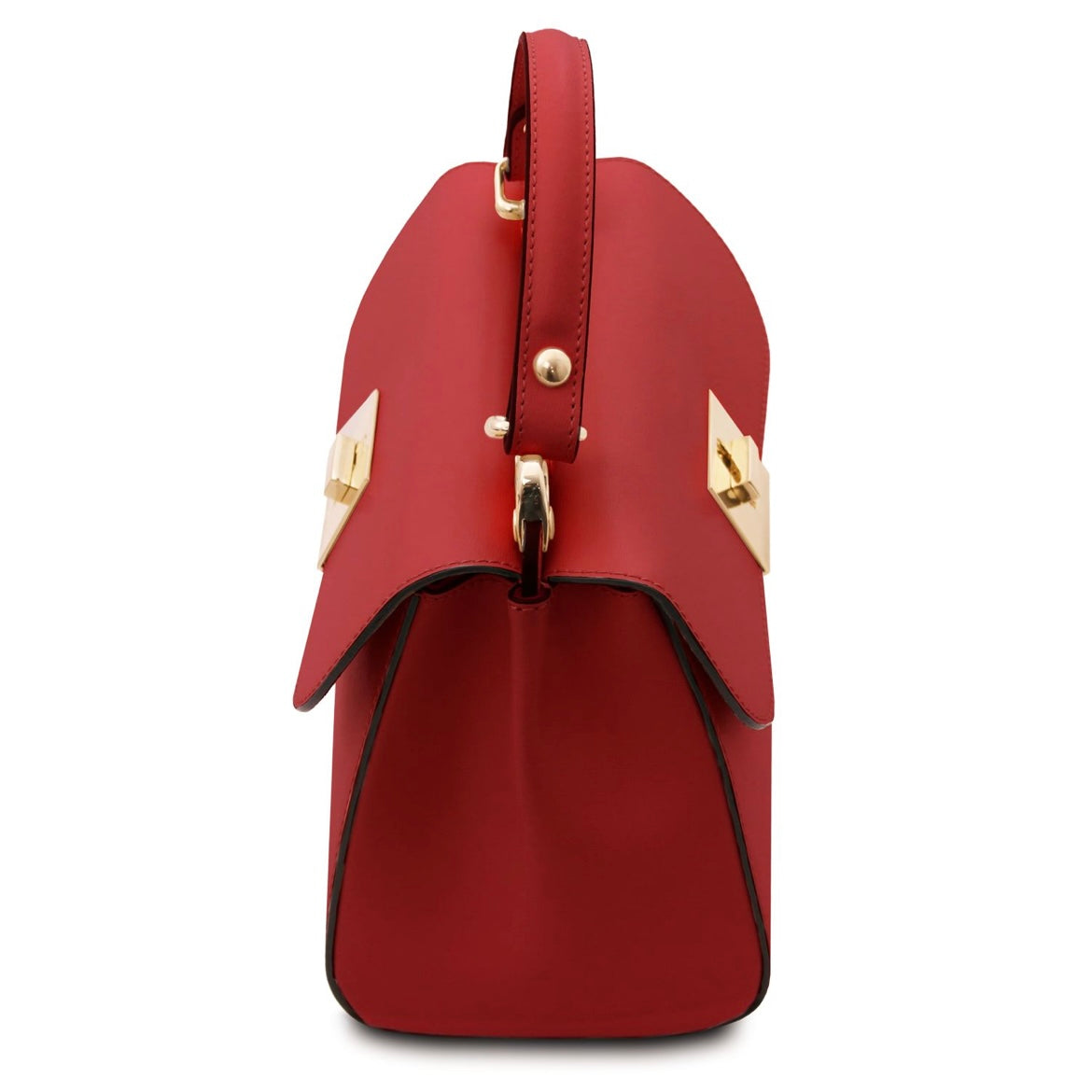 The Tropical Duchess Tuscany Leather Armonia Leather Handbag in Lipstick Red TL142286