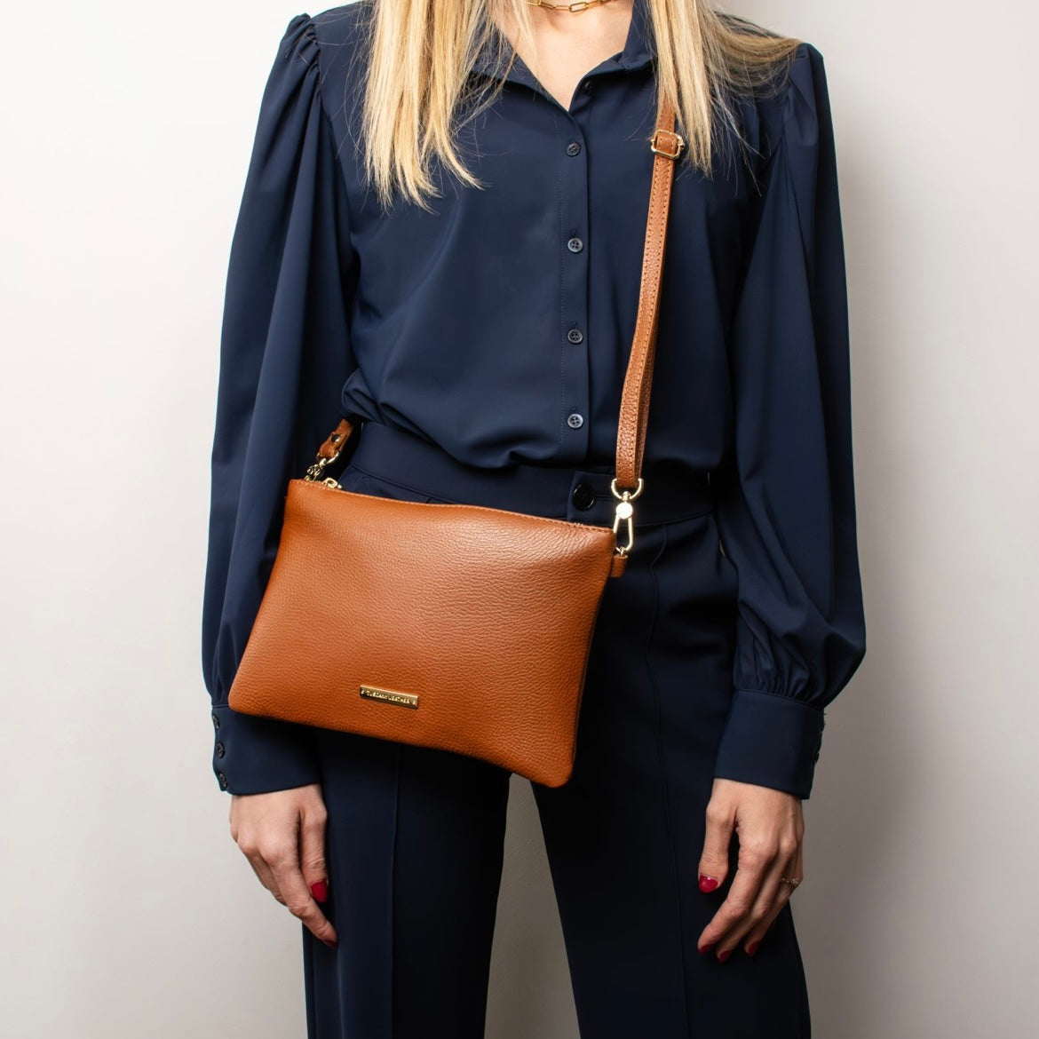 The Tropical Duchess Tuscany Leather TL BAG TL142029 Soft Leather Clutch in Yellow