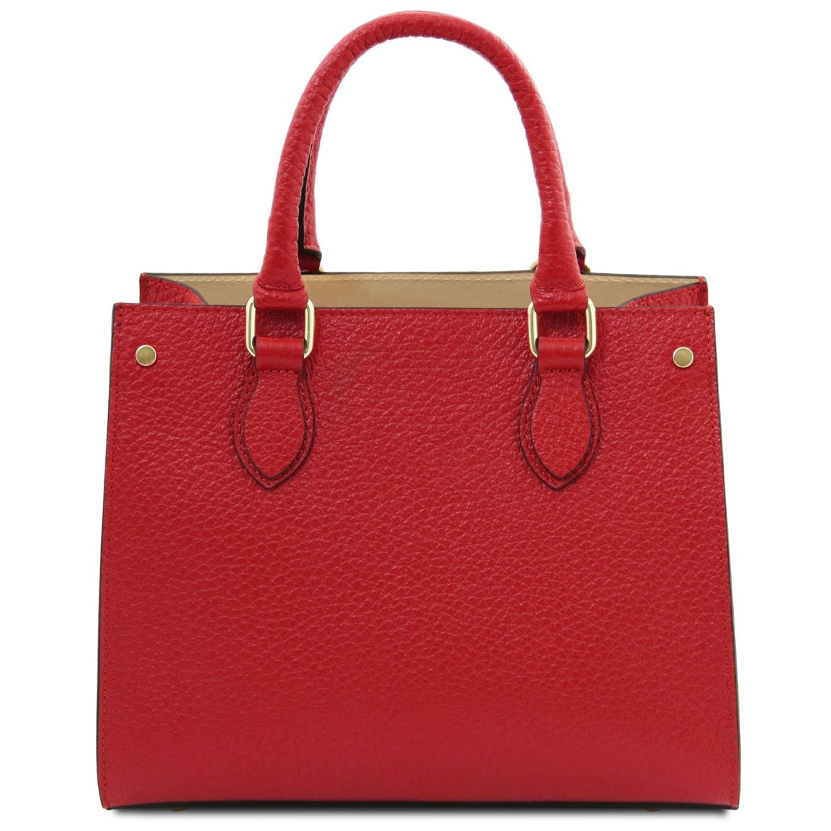 The Tropical Duchess Tuscany Leather  DAMA TL142565 Leather Handbag in Lipstick Red