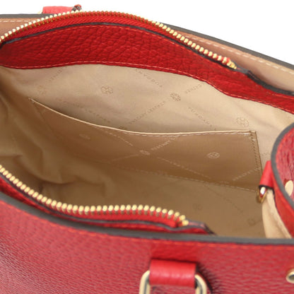 The Tropical Duchess Tuscany Leather  DAMA TL142565 Leather Handbag in Lipstick Red