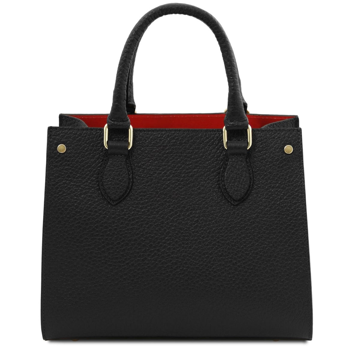 The Tropical Duchess Tuscany Leather  DAMA TL142565 Leather Handbag in Black
