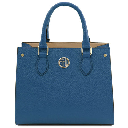The Tropical Duchess Tuscany Leather  DAMA TL142565 Leather Handbag in Denim
