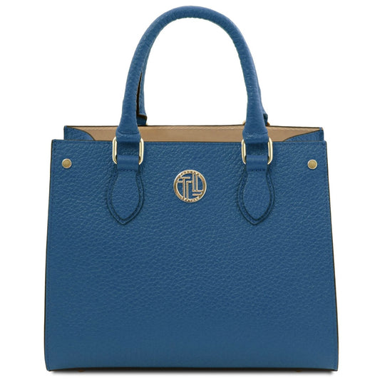 The Tropical Duchess Tuscany Leather  DAMA TL142565 Leather Handbag in Denim