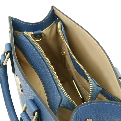 The Tropical Duchess Tuscany Leather  DAMA TL142565 Leather Handbag in Denim