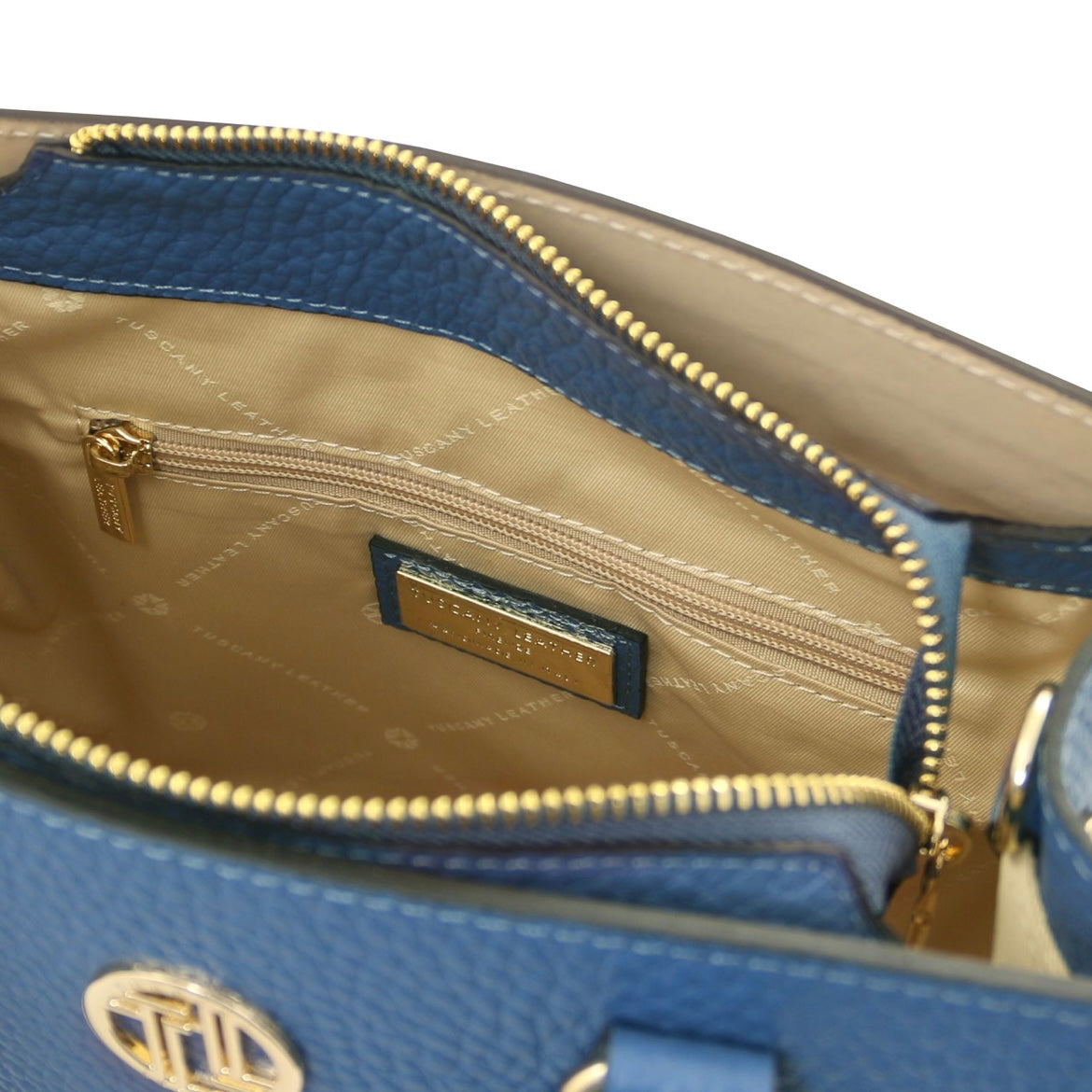 The Tropical Duchess Tuscany Leather  DAMA TL142565 Leather Handbag in Denim