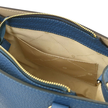 The Tropical Duchess Tuscany Leather  DAMA TL142565 Leather Handbag in Denim