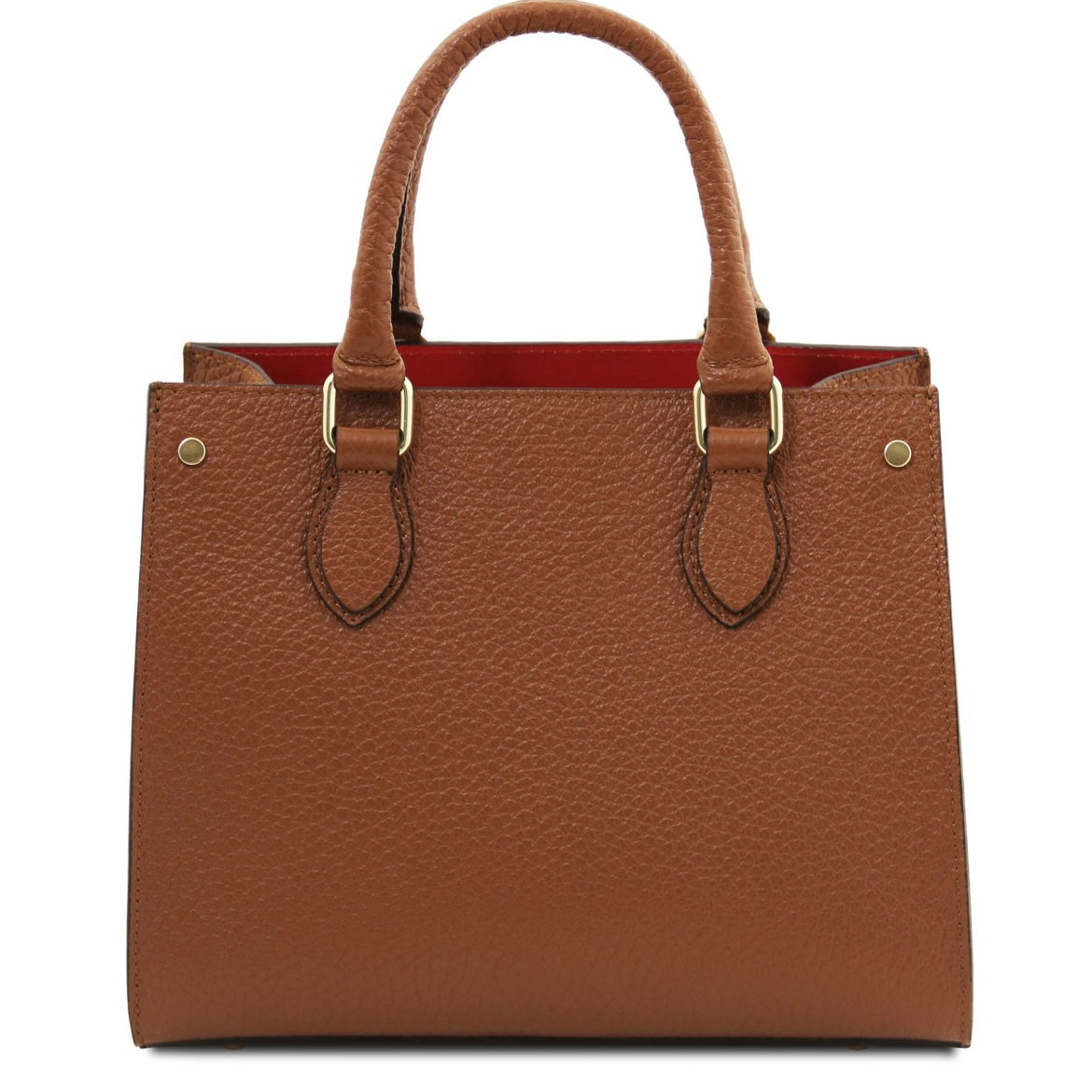 The Tropical Duchess Tuscany Leather  DAMA TL142565 Leather Handbag in Cognac