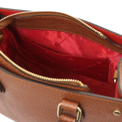 The Tropical Duchess Tuscany Leather  DAMA TL142565 Leather Handbag in Cognac