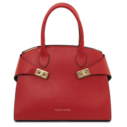 The Tropical Duchess Tuscany Leather Collection Coccola TL142421 in Lipstick Red