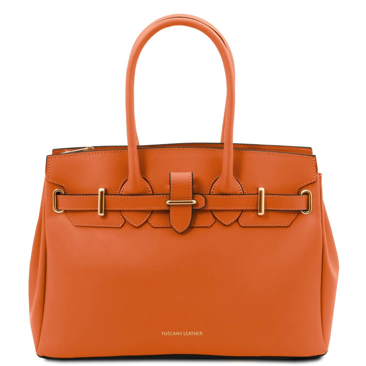 The Tropical Duchess Tuscany Leather TL BAG TL142174 Leather Handbag in Orange