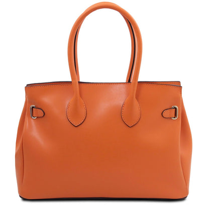 The Tropical Duchess Tuscany Leather TL BAG TL142174 Leather Handbag in Orange