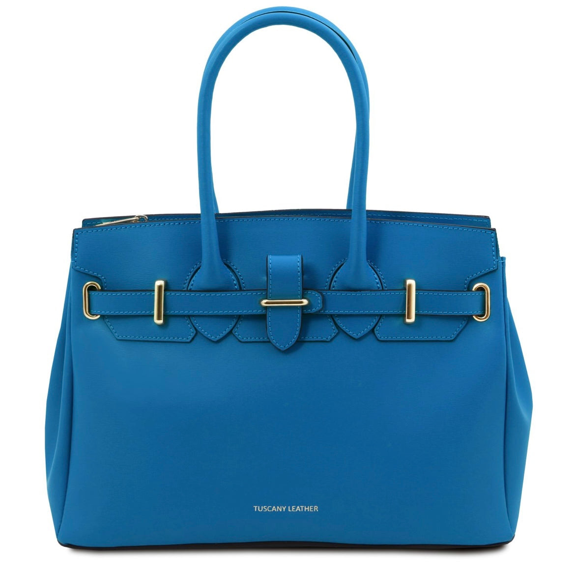 The Tropical Duchess Tuscany Leather TL BAG TL142174 Leather Handbag in Blue