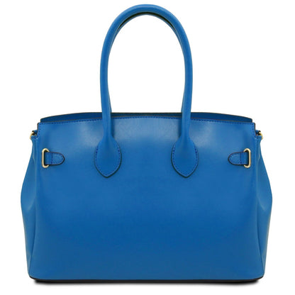 The Tropical Duchess Tuscany Leather TL BAG TL142174 Leather Handbag in Blue