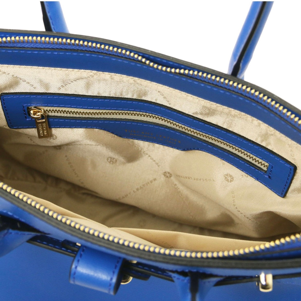 The Tropical Duchess Tuscany Leather TL BAG TL142174 Leather Handbag in Blue