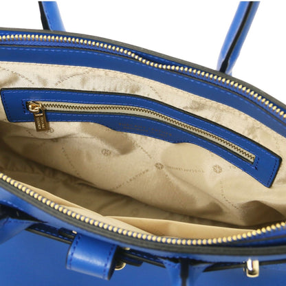 The Tropical Duchess Tuscany Leather TL BAG TL142174 Leather Handbag in Blue