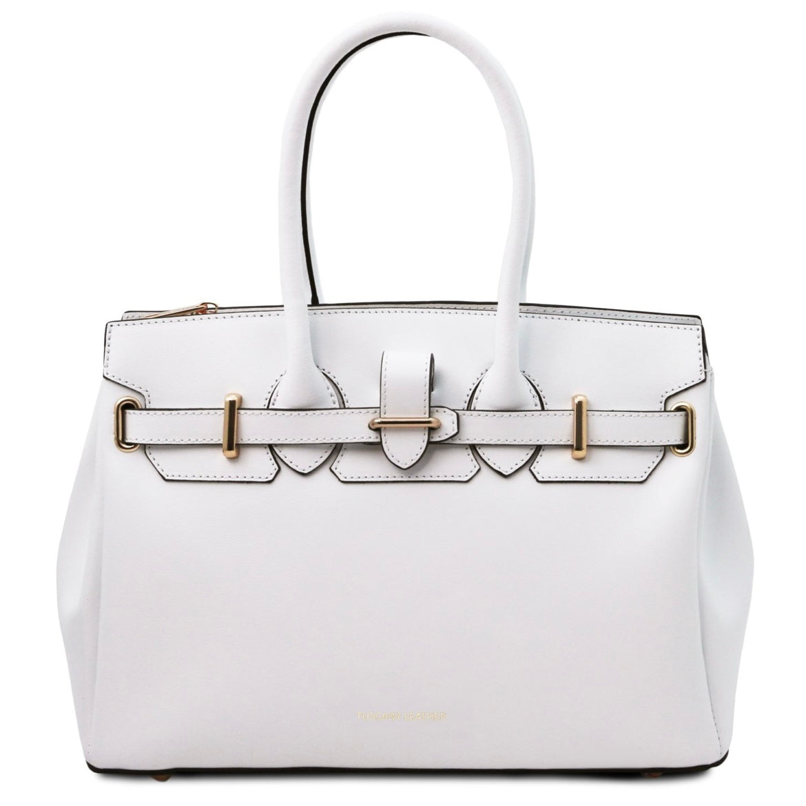The Tropical Duchess Tuscany Leather TL BAG TL142174 Leather Handbag in White
