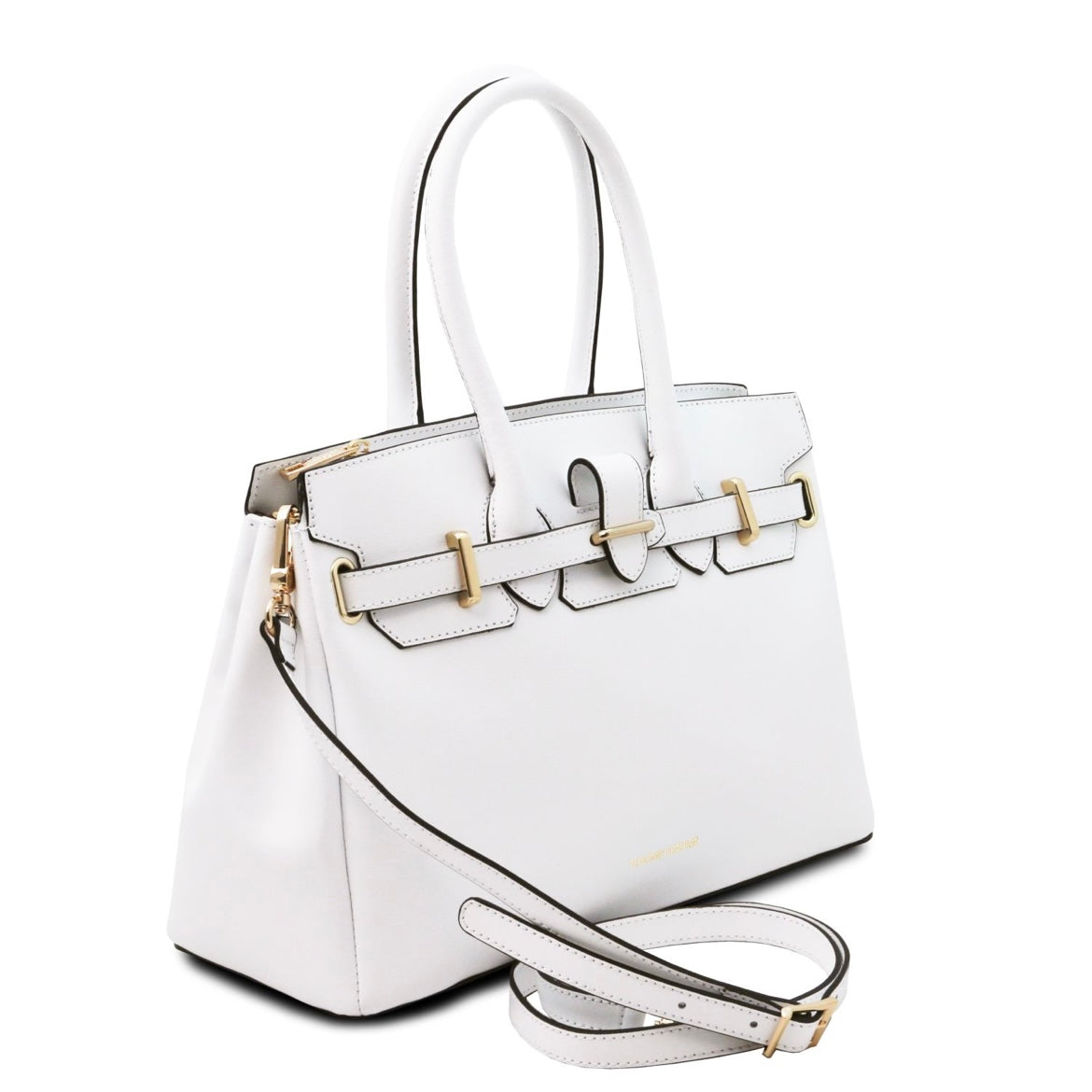 The Tropical Duchess Tuscany Leather TL BAG TL142174 Leather Handbag in White