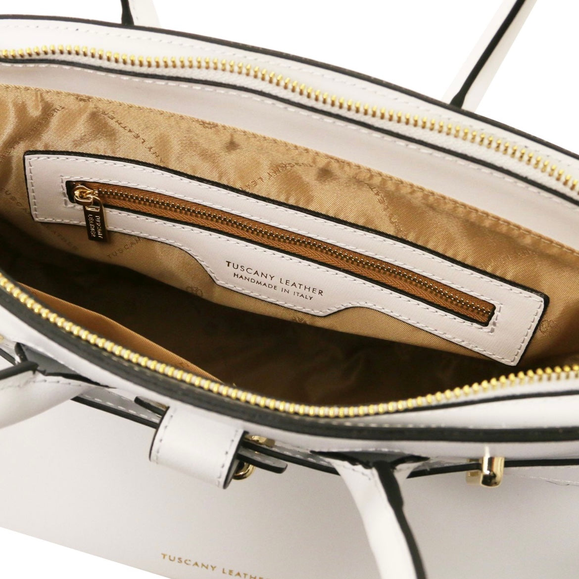 The Tropical Duchess Tuscany Leather TL BAG TL142174 Leather Handbag in White