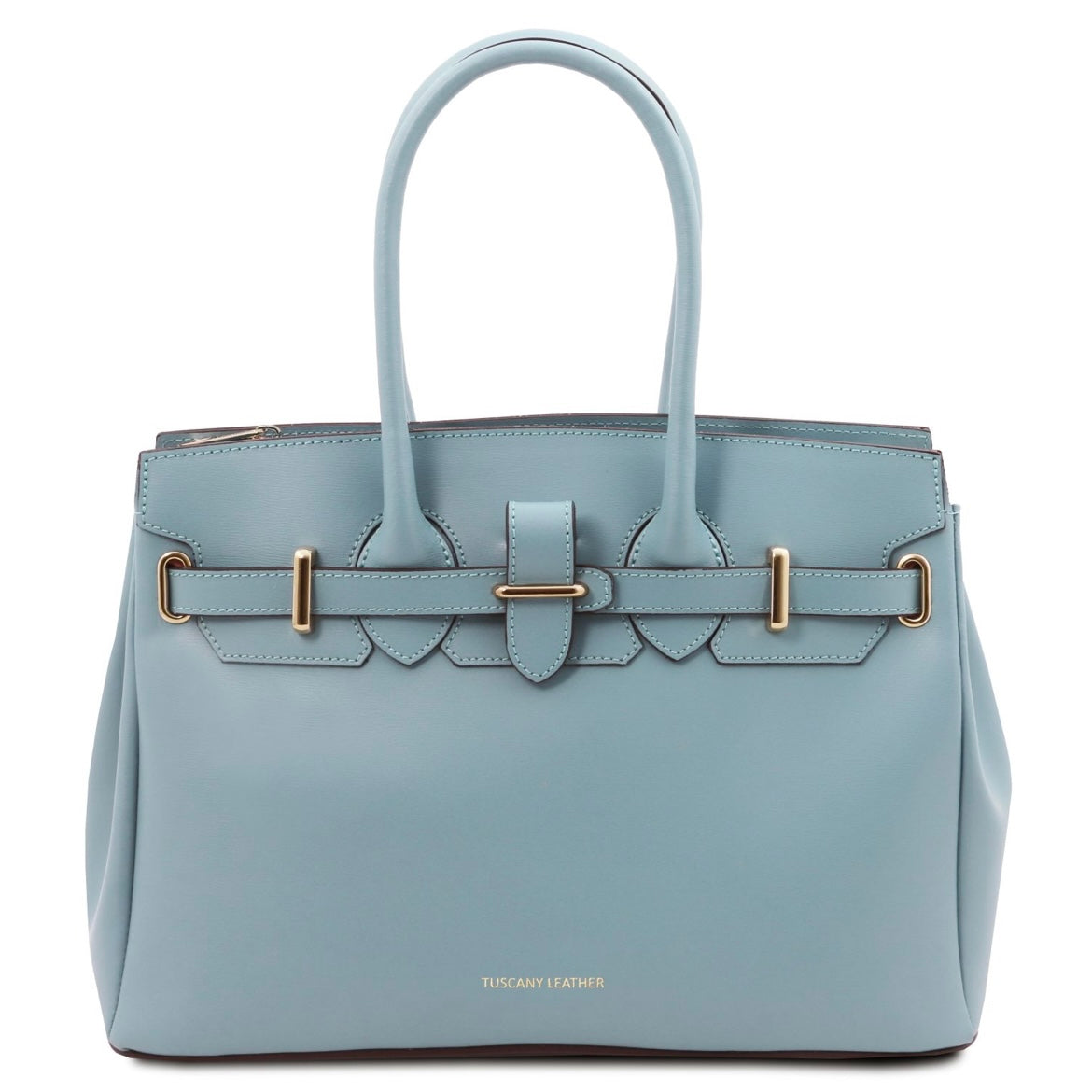 The Tropical Duchess Tuscany Leather TL BAG TL142174 Leather Handbag in Light Blue