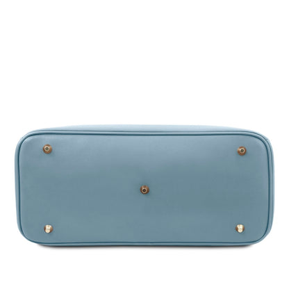 The Tropical Duchess Tuscany Leather TL BAG TL142174 Leather Handbag in Light Blue