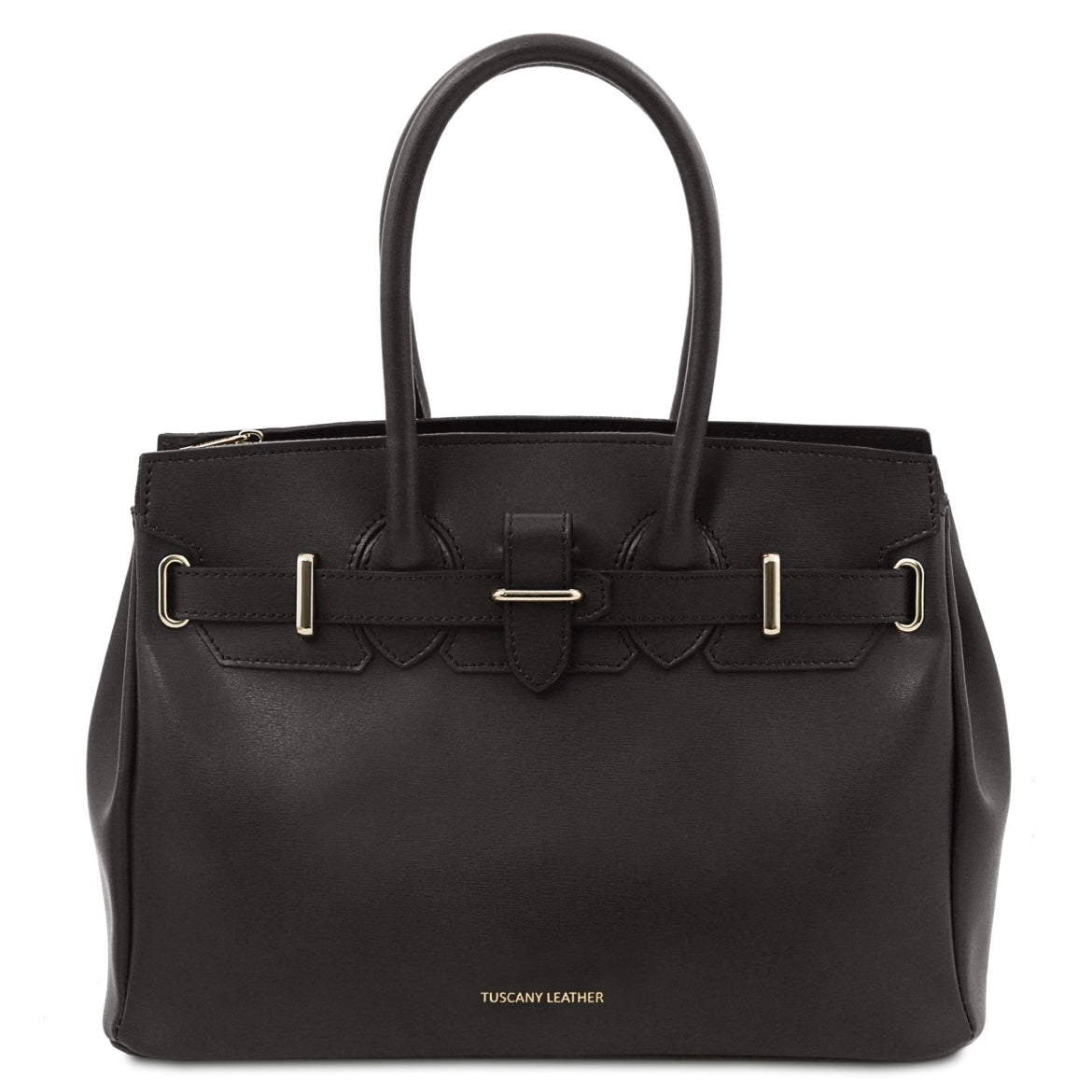 The Tropical Duchess Tuscany Leather TL BAG TL142174 Leather Handbag in Black
