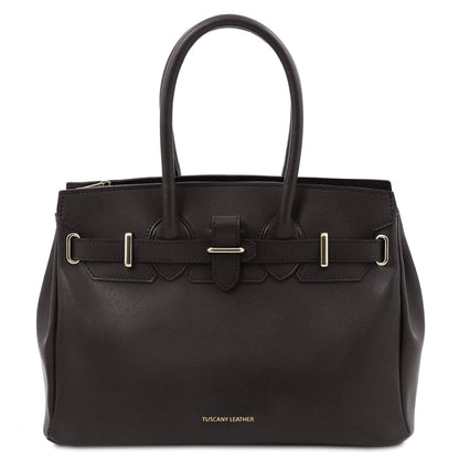 The Tropical Duchess Tuscany Leather TL BAG TL142174 Leather Handbag in Black