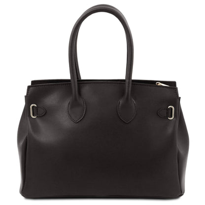 The Tropical Duchess Tuscany Leather TL BAG TL142174 Leather Handbag in Black