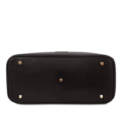 The Tropical Duchess Tuscany Leather TL BAG TL142174 Leather Handbag in Black