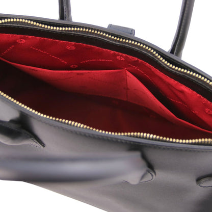 The Tropical Duchess Tuscany Leather TL BAG TL142174 Leather Handbag in Black