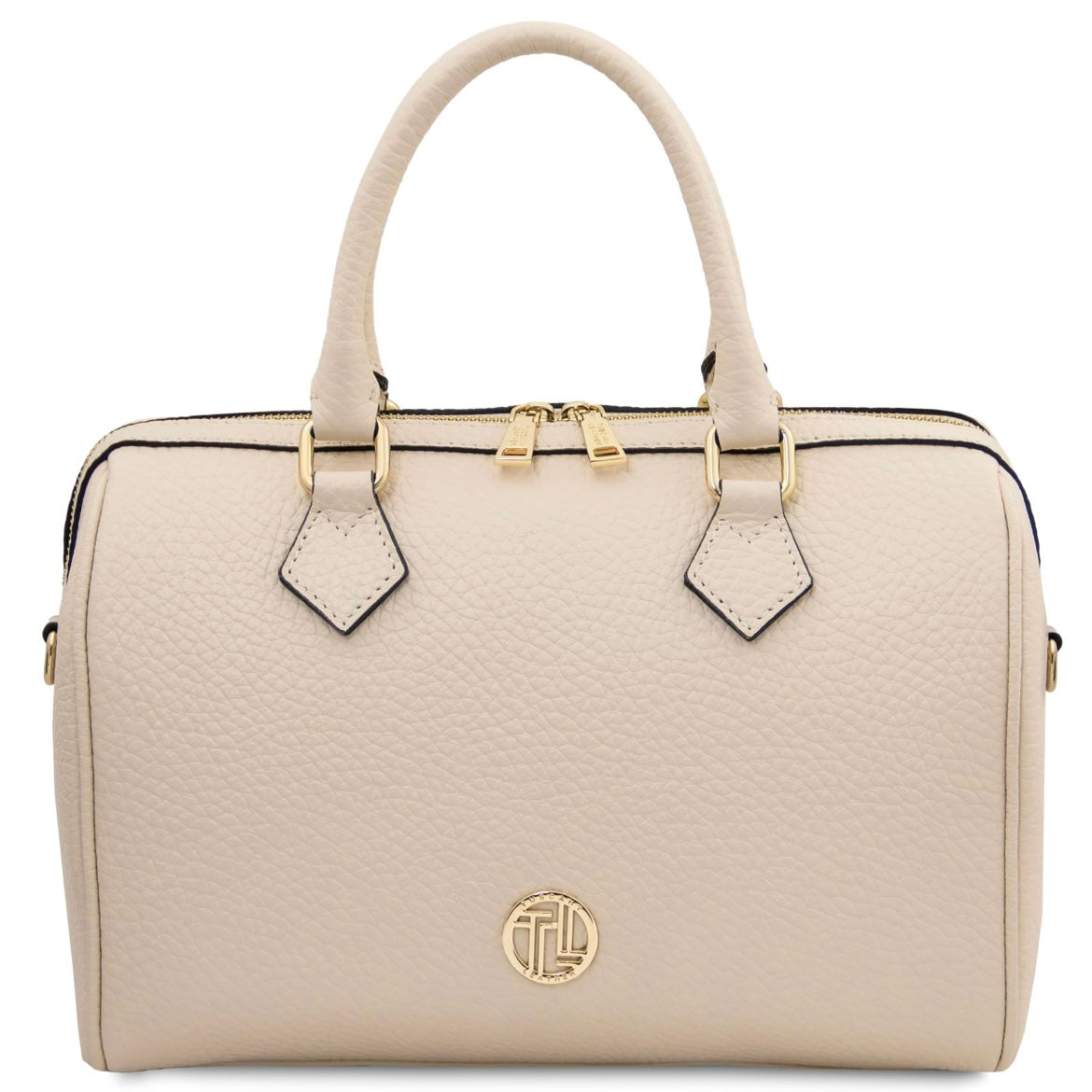 The Tropical Duchess Tuscany Leather  BARRIQUE TL142586 Leather Duffle bag in Beige