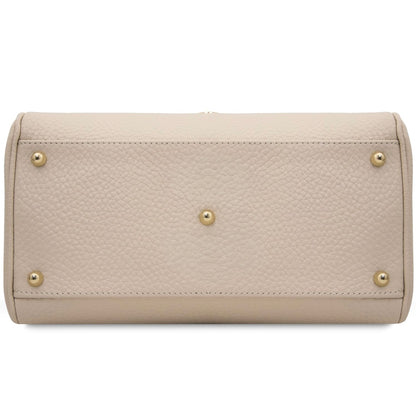 The Tropical Duchess Tuscany Leather  BARRIQUE TL142586 Leather Duffle bag in Beige