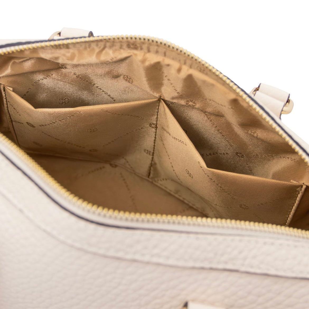 The Tropical Duchess Tuscany Leather  BARRIQUE TL142586 Leather Duffle bag in Beige